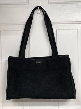 kate spade Black Corduroy Shoulder Tote